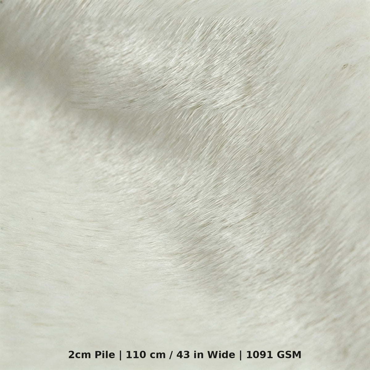20mm 4-Way Stretch Faux Rabbit Fur Fabric