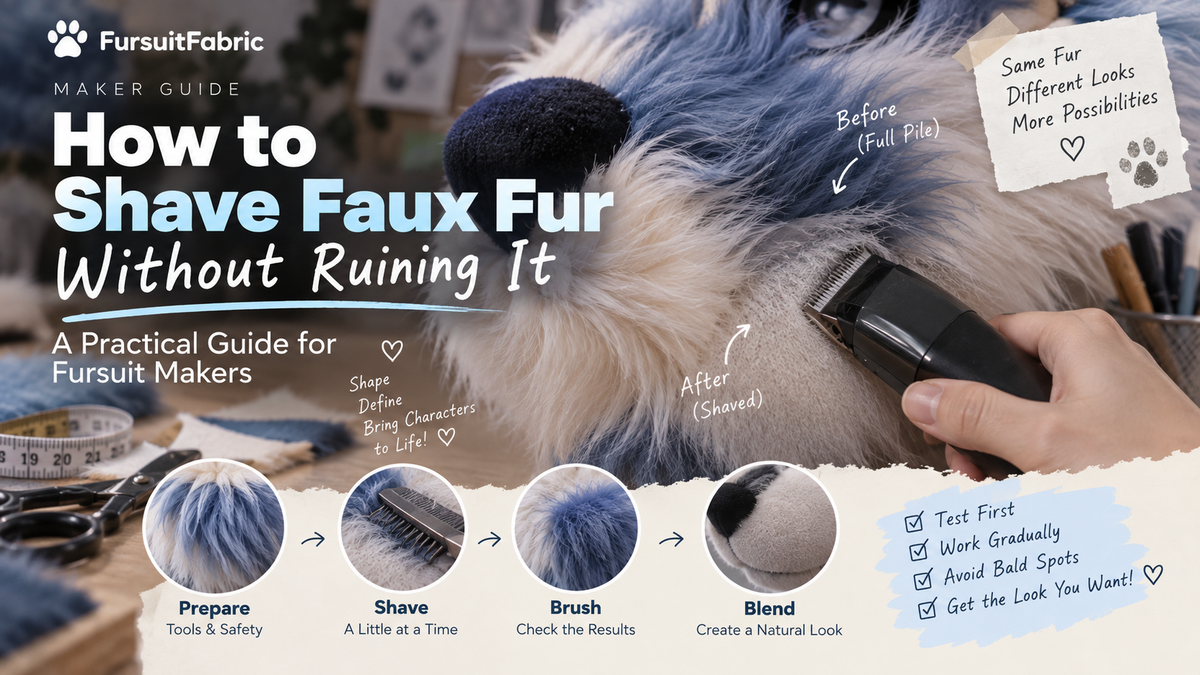 How to Shave Faux Fur Without Ruining It | Fursuit Making Guide